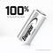 A silver Lithium battery with the 'Energizer' branding. Text beside it: '100% leak-proof during standard use'.