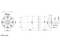 Technical drawing of a cylindrical motor with detailed measurements. Front and side views show dimensions in millimeters for precise specifications.