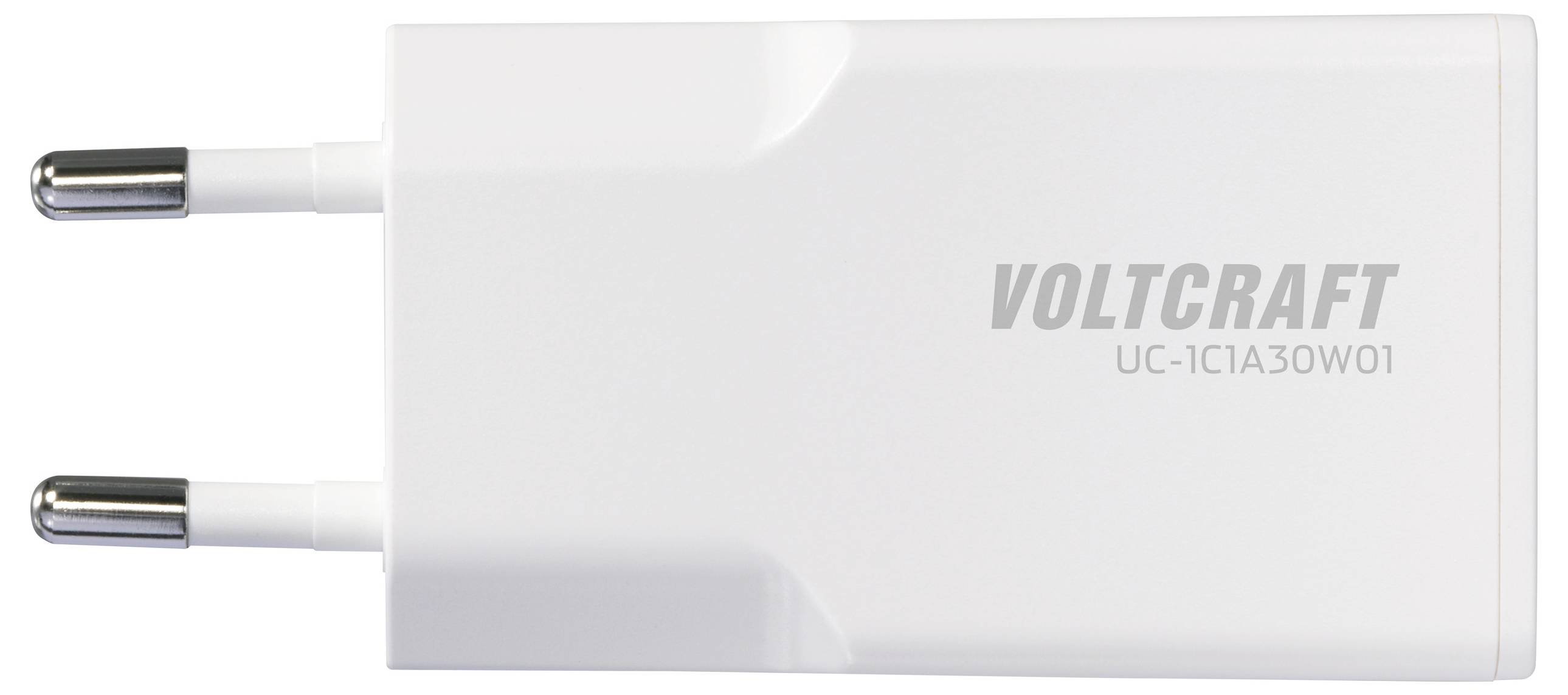 VOLTCRAFT UC-1C1A30W01 USB charger 30 W 1x USB-A, 1x USB-C® Fast Charge, Power Delivery 3.0 White GaN-2