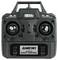 A black remote control for RC devices with two joysticks and control buttons, frequency 2.4 GHz, by the brand AmeWi.