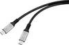 Renkforce USB-C cable USB4™ USB-C® plug, USB-C® plug 1 m Black Aluminium connector, Silicon, highly flexible, 8K UHD RF-6805036