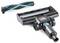 Electric vacuum brush with interchangeable rotating roller, suitable for carpets and hard floors.