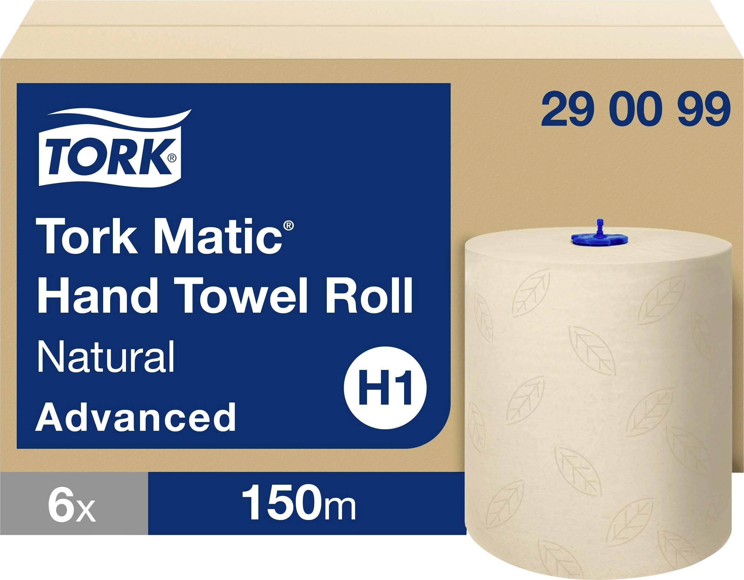 'Tork Matic Hand Towel Roll, Natural Advanced, 6 Rolls, 150 m per Roll, Suitable for H1 Dispenser.'