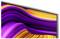 The image shows an abstract digital artwork of vibrant purple and orange wavy lines, suggesting a sense of movement and flow.