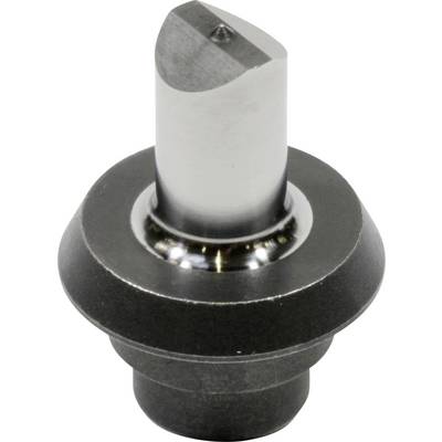 A silver metal milling cutter with a conical tip, used for precise mechanical machining.