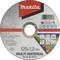 'Makita Cutting Disc; Multi-material, Size 125x1.2 mm; for Metal, Stainless Steel and more; Max. 80 m/s, max. RPM: 12,250; manufactured in Thailand.'