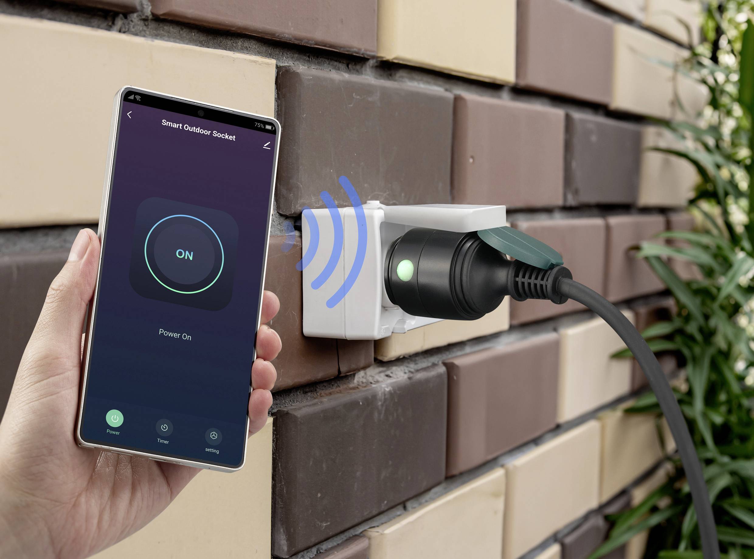 Sygonix RS-101 SY-6805682 Wi-Fi Socket Outdoors 2300 W-5