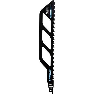 A black jigsaw blade with an aggressive tooth design, featuring the brand name 'FITZBILT' and symbols for wood and metal cutting capabilities.