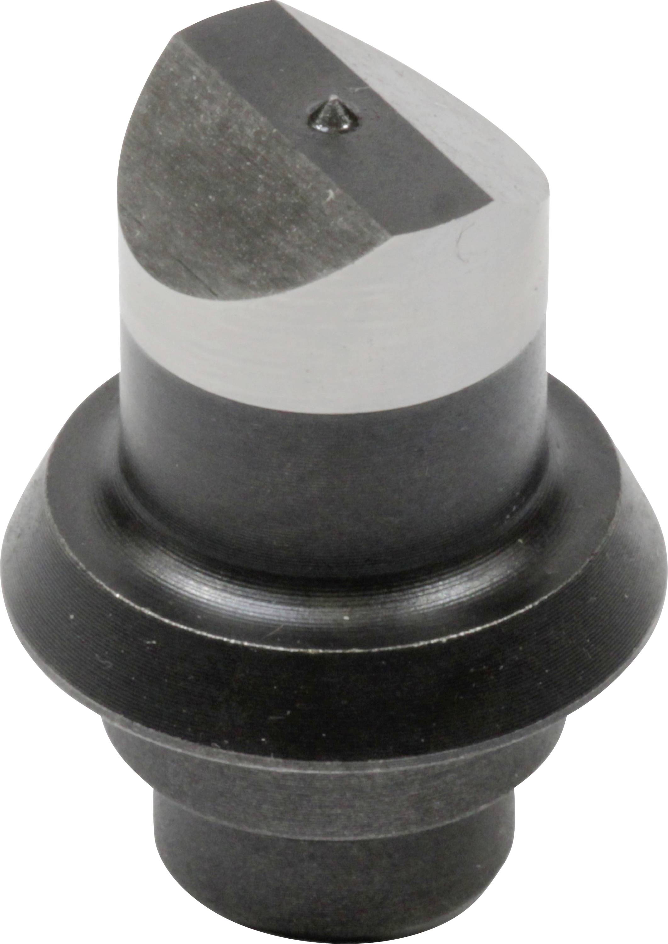 A metal tool with a pointed end. Commonly used in machinery to process or drill materials.