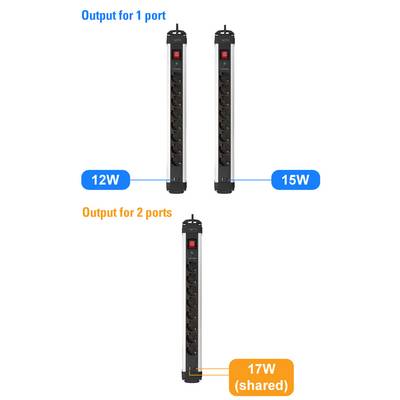 Sygonix SY-6807134 Surge protection power strip 8x Black, Silver PG connector 1 pc(s)-6