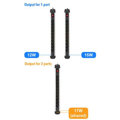 Sygonix SY-6807136 Surge protection power strip 10x Black, Silver PG connector 1 pc(s)-6