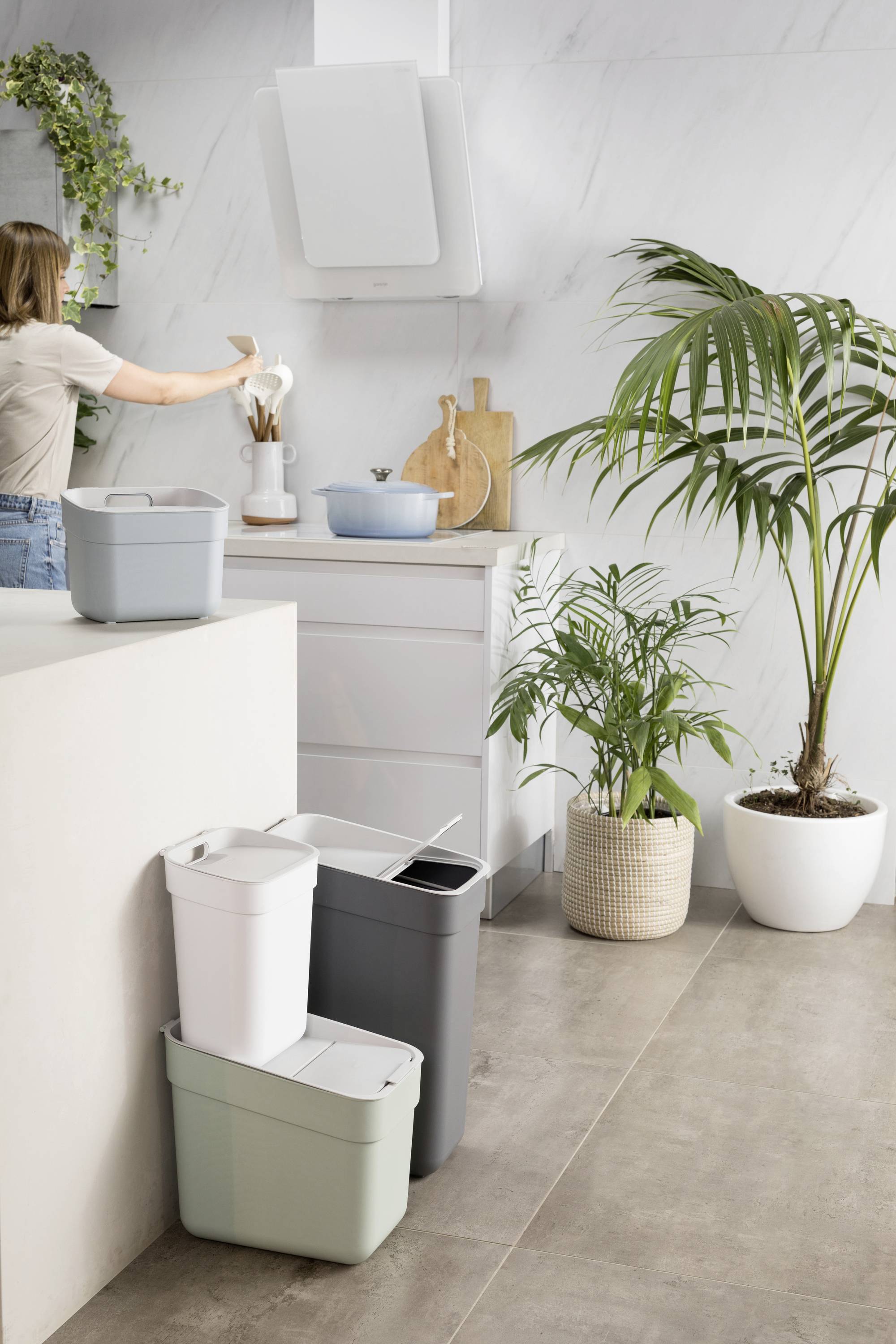 Curver READY TO COLLECT Mülleimer [10L], weiß 252106 Garbage bin White 1 pc(s)-5