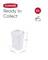 Waste Bin 'Curver', 10L, white, H33cm, W25cm, D19cm, 100% recyclable.<br><br>Note: This translation maintains the original technical specifications and uses British English terminology like "waste bin" instead of "trash can" and standard metric measurements.