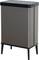 An elegant, modern waste bin on four legs, crafted from metal with a dark finish, suitable for stylish interior design.