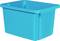 A large, blue plastic container with a lid, suitable for storage and organisation of items in the home or office.