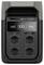 A portable power station with four plug sockets and digital displays showing input and output power, along with remaining battery capacity as a percentage.
