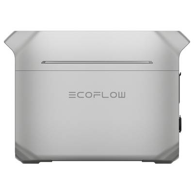 Grey portable power station with the 'EcoFlow' lettering on the front.