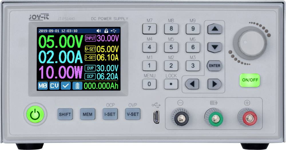 Joy-it PS1440-C-PRO-RS485 Bench PSU (adjustable voltage) 0 - 60 V 0 - 24 A 1440 W 1x RS485 remote controlled, programmable, slim type No. of outputs 2 x