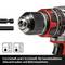 Cordless screwdriver with red handle and interchangeable drill bit attachment. Designated with E 6.3 and C 6.3 shank for standard screwdriver bits.