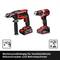 Cordless drill and power drill with handle, red and black, suitable for standard models. Compatible with multiple brands.