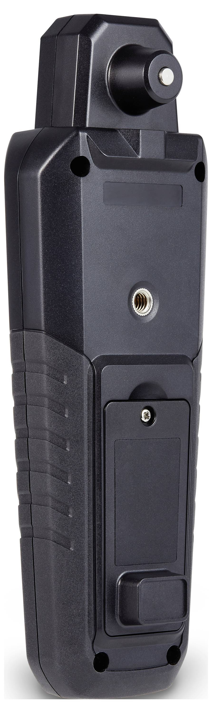 A black, rectangular electronic device with rounded edges and multiple buttons. Used for data or security monitoring.