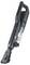 A cordless, black handheld vacuum cleaner with an ergonomic handle and a transparent dust container.