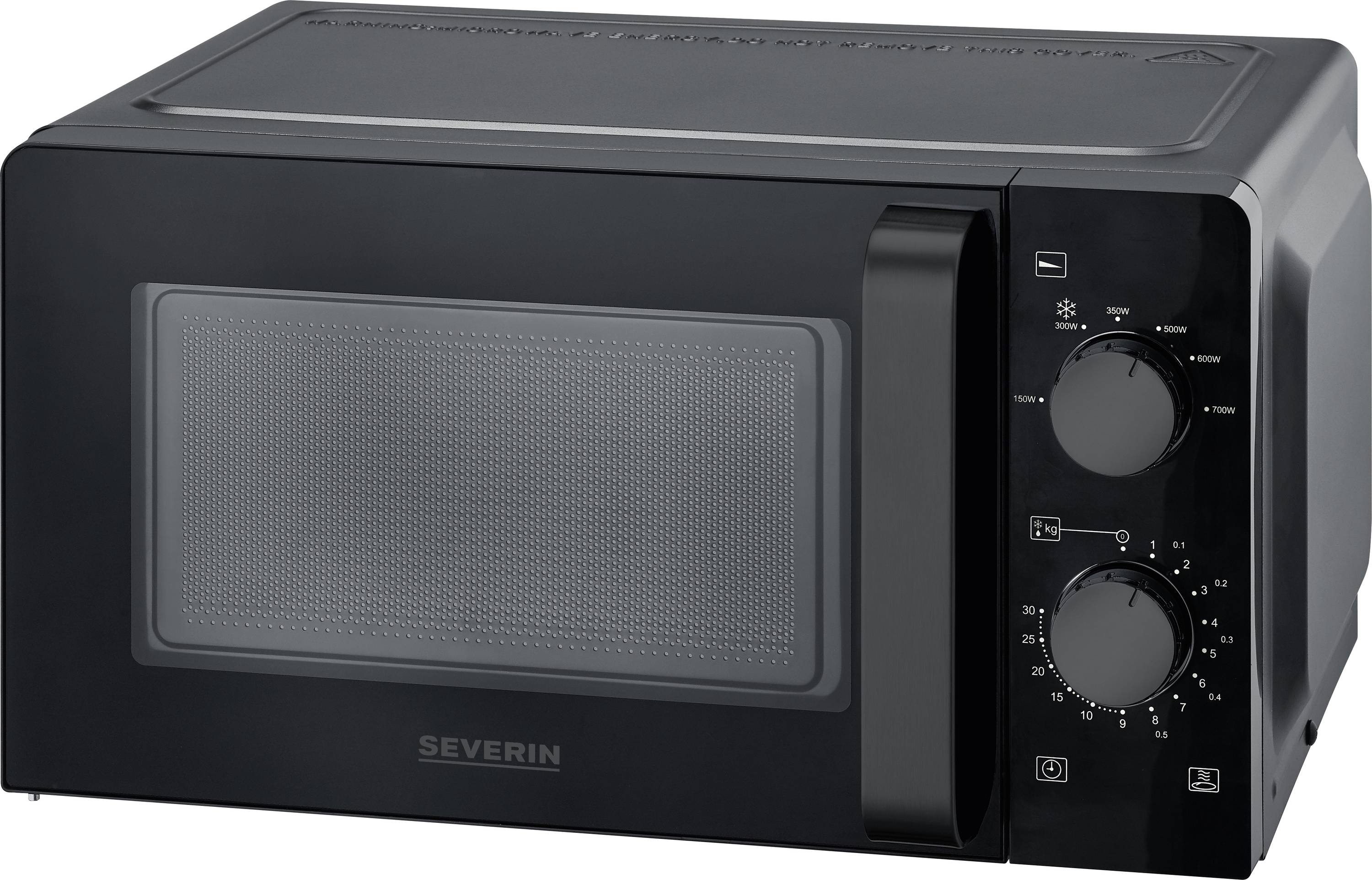 Severin MW 9587 Microwave Black (matt), Stainless steel 800 W Timer function