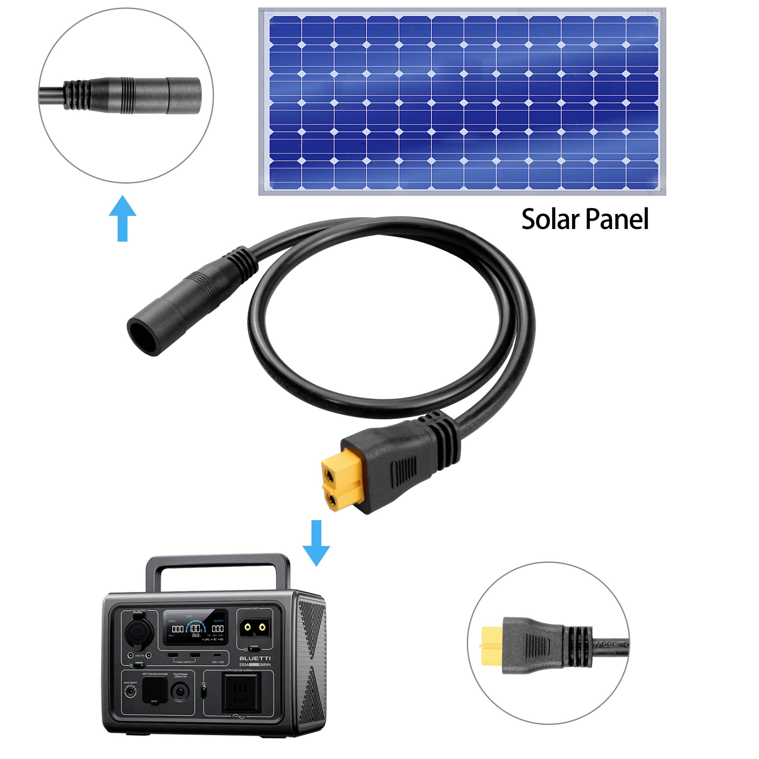 DC socket 2.1/5.5 mm to XT60 cable 0.5 M TC-13619292 Black TRU COMPONENTS Content: 1 pc(s)-4