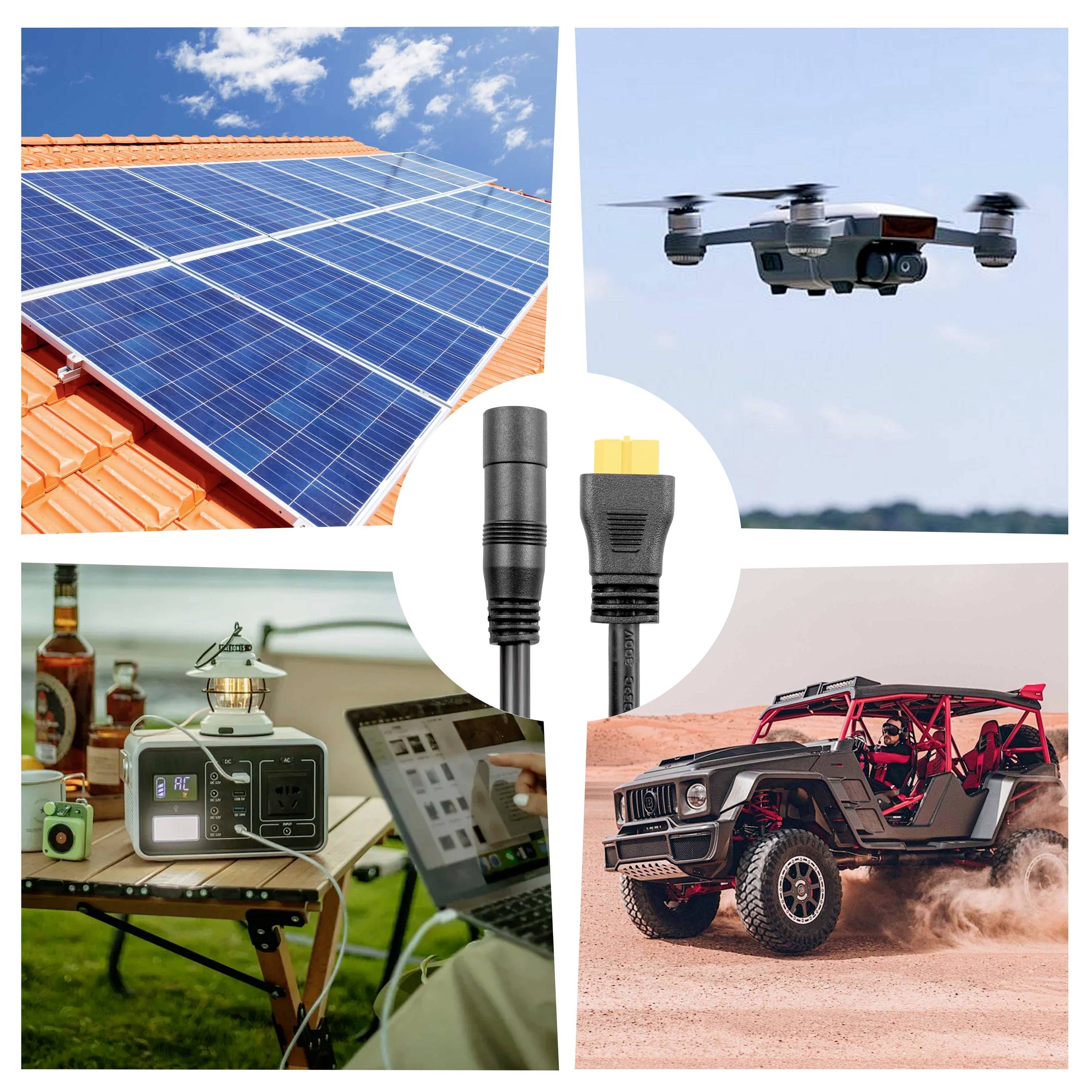 DC socket 2.1/5.5 mm to XT60 cable 0.5 M TC-13619292 Black TRU COMPONENTS Content: 1 pc(s)-3