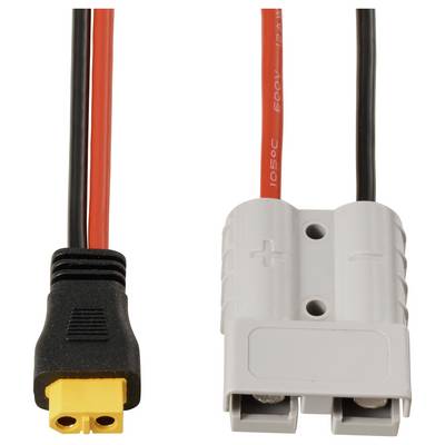 50 A battery connection to XT60 cable 0.5 M TC-13619308 Black, Red TRU COMPONENTS Content: 1 pc(s)-2