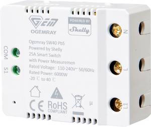 Shelly Ogemray smarter Relaisschalter 25 A  Actuator  Bluetooth, Wi-Fi