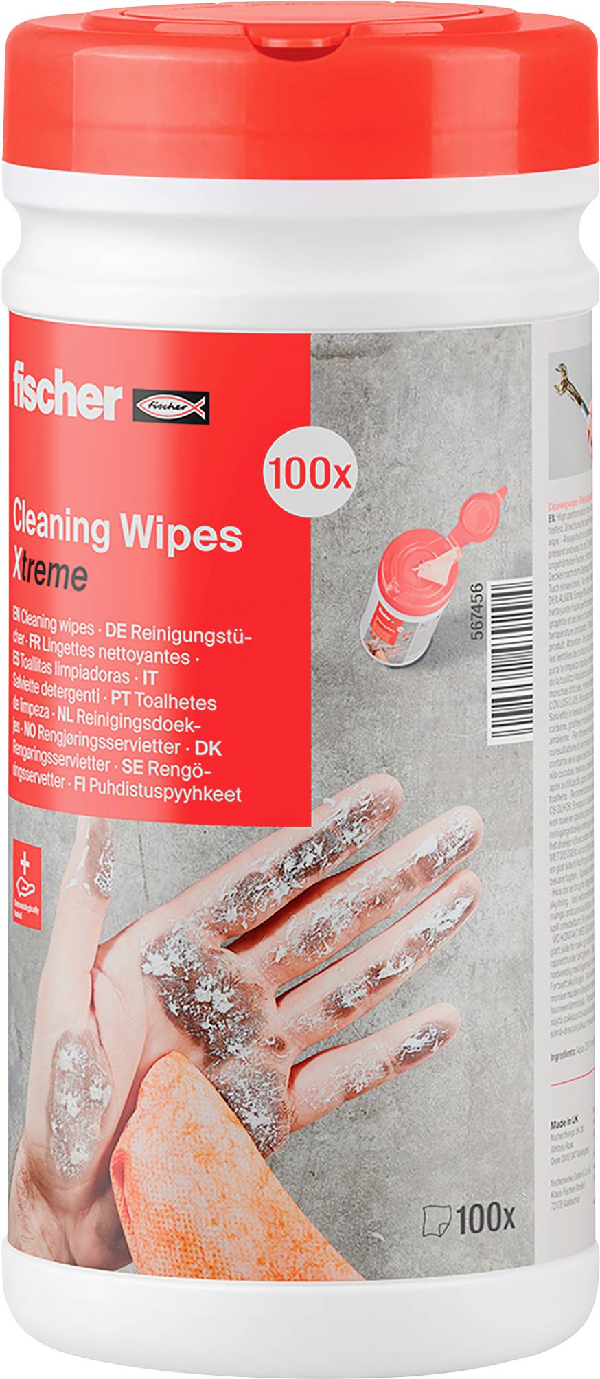 Fischer 567456 Xtreme Cleaning tissue Number: 100 pc(s)