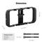 Phone holder with dimensions: 11.42 inches (290mm) width, 5.94 inches (151mm) height. Package contents: holder, 2 cable ties, 1 instruction manual.