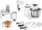 Kitchen Mixer with Accessories: Blender, Citrus Press, Meat Grinder, Whisk and Additional Removable Parts for Various Applications.