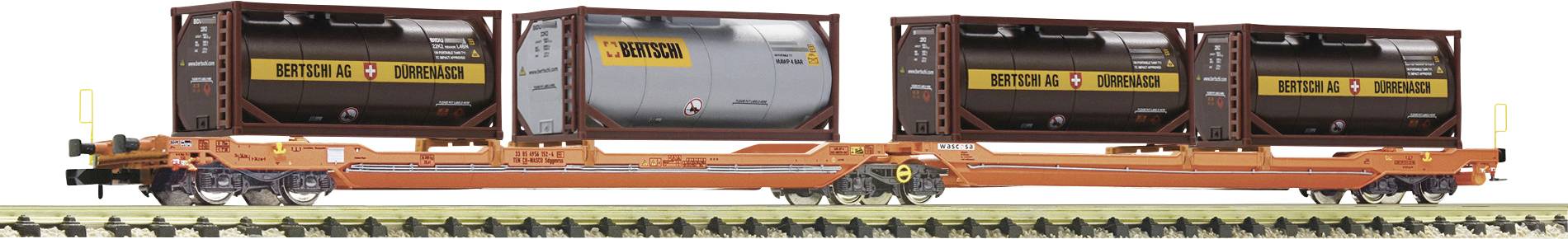 Image of Fleischmann 6660052 N Double pocket articulated wagon T3000e of Wascosa