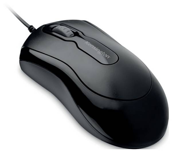 Kensington Mouse Corded Optical Black 3 Buttons 1000 dpi