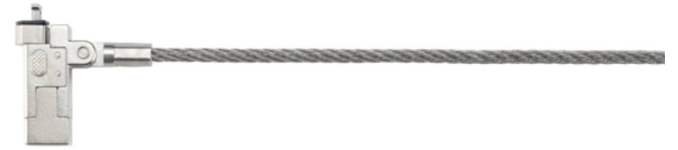 Diagonally positioned tensioning lock and 30-cm metal ruler with centimetre markings, showing the size and scale of the components.