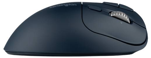 A black, wireless computer mouse with a scroll wheel and multiple buttons, suitable for comfortable navigation and working on a PC.
