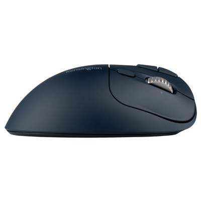 A black, wireless computer mouse with a scroll wheel and multiple buttons, suitable for comfortable navigation and working on a PC.