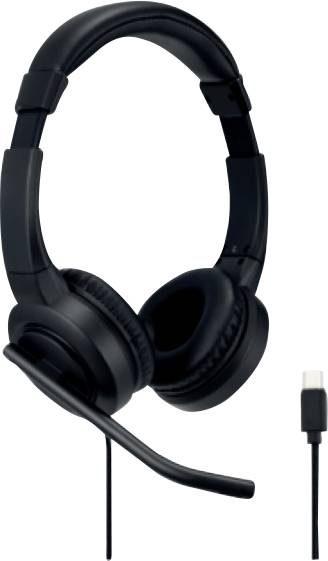 Kensington PC Over-ear headset Corded (1075100) Black Noise cancelling Headset