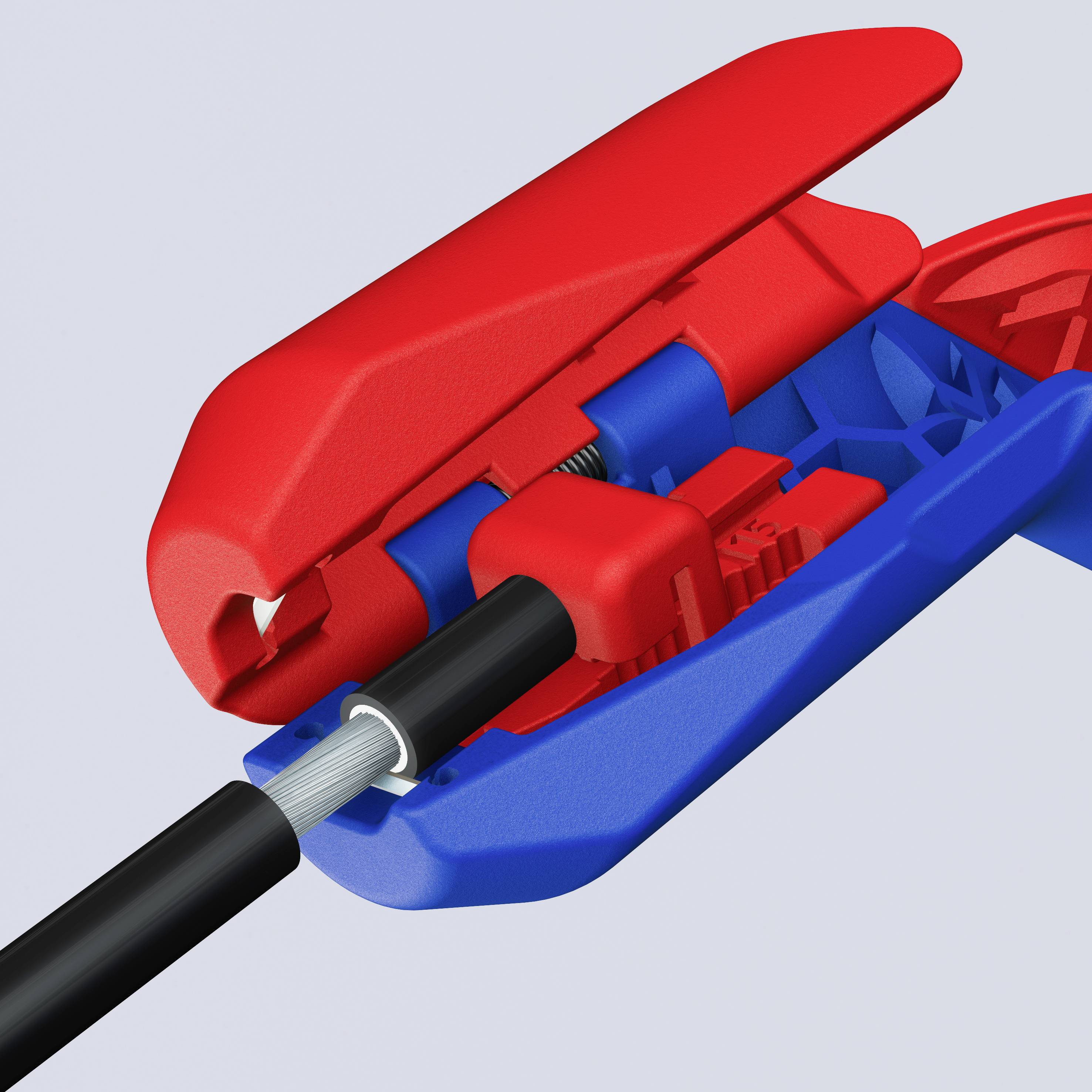 A red and blue dragon wing enclosing a black cable routing channel demonstrates how parts fit together.