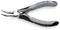 A Knipex pliers set with a grey handle and fine tip, suitable for precision work. Inscription: '35 82 145 ESD'.