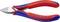 Side cutters with red and blue handles, marked with 'Knipex'. Suitable for cutting copper and hard wires.