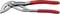 A Knipex pliers with red handles and a silver head. On the handle, it reads 'self-locking', manufactured in Germany.