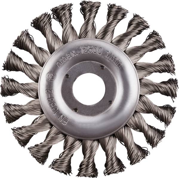 Rhodius Rhodius ERBZ, round brush 125 x 13 x 28 x 22.23 mm, plucked, Topline, Made in Germany, for stainless steel, Steel ERBZ 353006 1 pc(s)