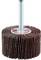 Grinding mop with a cylindrical metal stem, suitable for surface processing and polishing, used in metalworking and woodworking.