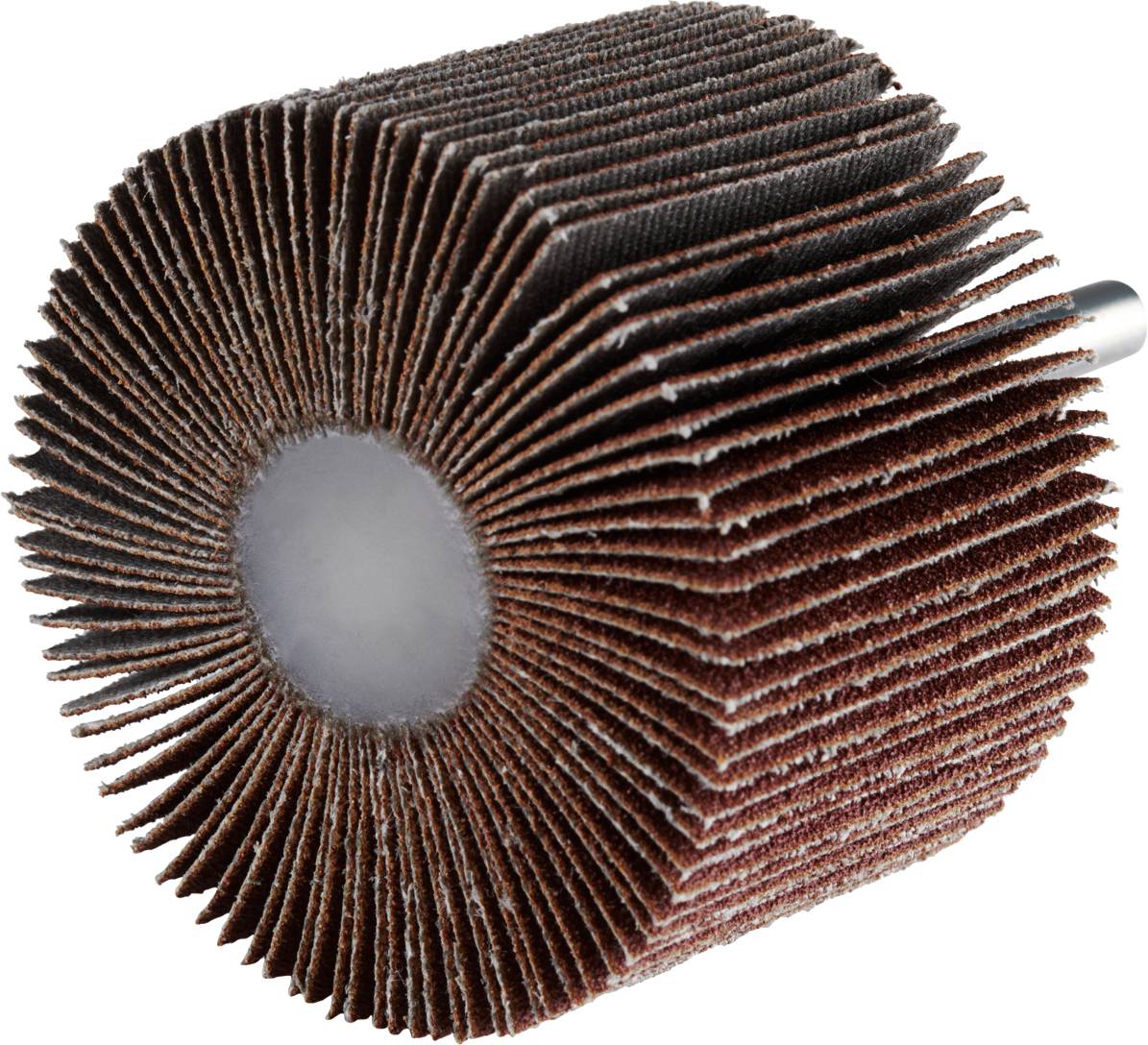 A grinding medium in roller form with numerous thin, uniform lamellae, used for surface treatment.