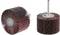 Two grinding attachments with rod holder, consisting of radially arranged grinding blades. They are suitable for grinding materials.