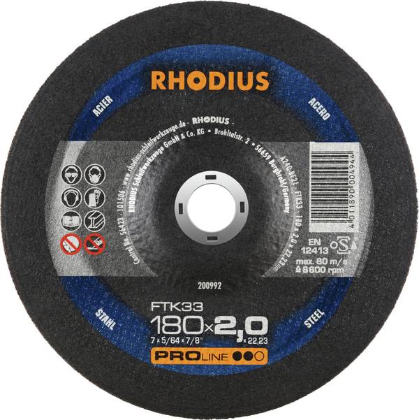 Rhodius FTK33 200992 Cutting disc set  25 pc(s) Steel