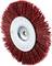 'Red wire brush with metal core, suitable for 4500 rpm.'